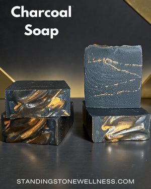 Charcoal Soap Teakwood and Cashmere - Oat Milk Bar Soap
