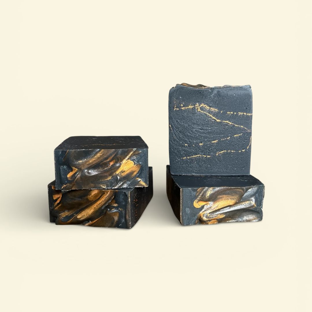 Charcoal Soap Teakwood and Cashmere - Oat Milk Bar Soap